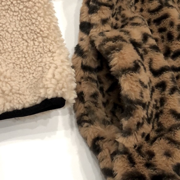 Rails Saga Cream Leopard Mix Faux Fur Jacket NWT - Picture 7 of 12